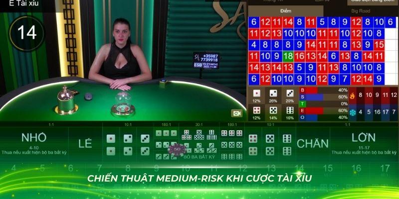 Áp dụng chiến thuật Medium-Risk khi cược tài xỉu